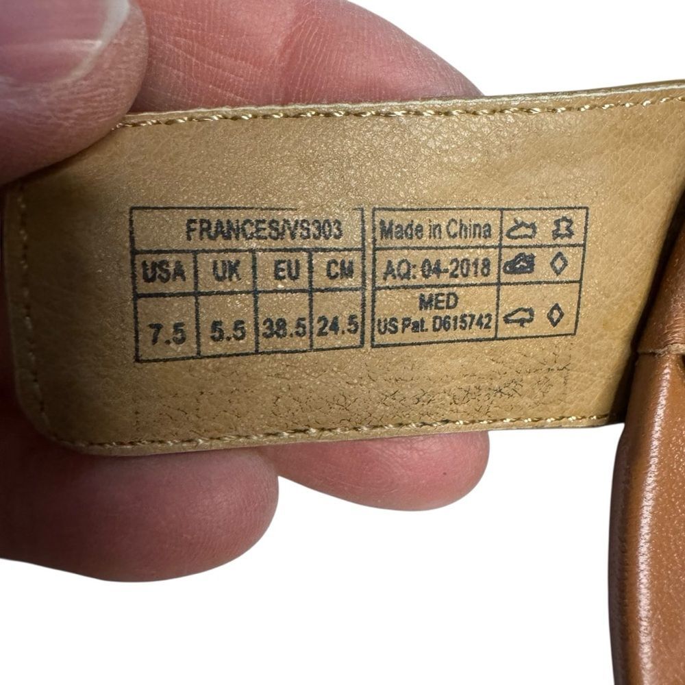 Vionic Tan Orthaheel Technology Frances Ankle Strap Wedge Size 7.5 NWOT - Picture 3 of 9